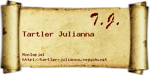 Tartler Julianna névjegykártya